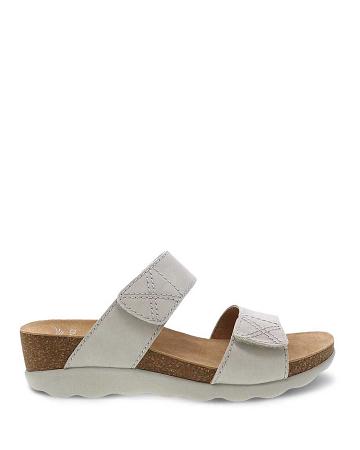 Compensées Dansko Maddy Milled Nubuck Femme Blanche | FR 718HAP
